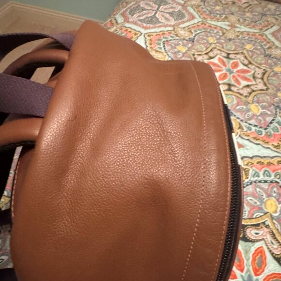 Tan and Black Coach Backpack - Picture 6 of 12